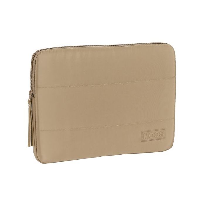 Safta Moos Capsula Camel Funda para Portatil hasta 14" - Alojamiento Acolchado - 1.7L - Proteccion contra Golpes - 340x20x250mm - Color Arena
