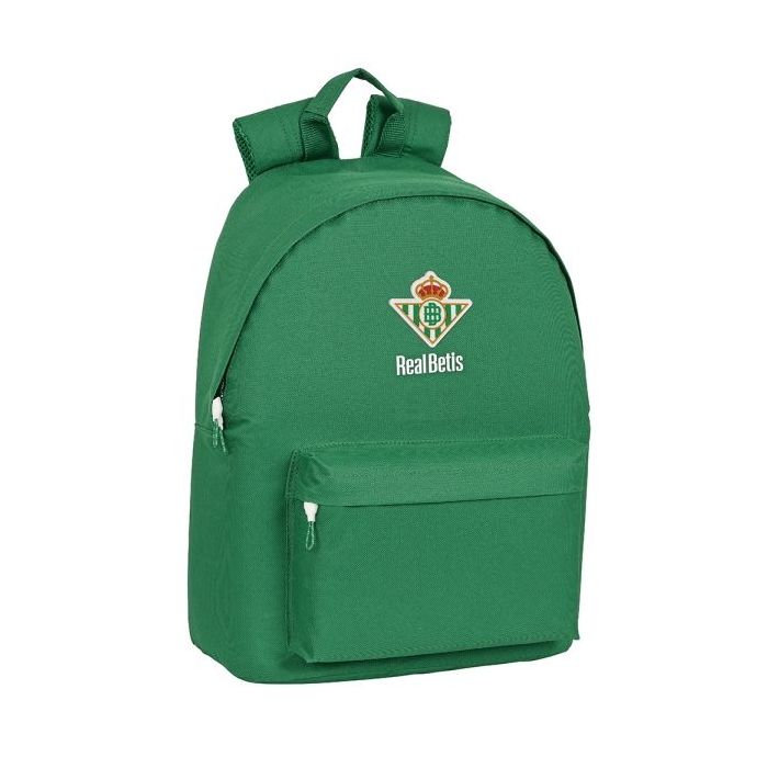 Safta Real Betis Balompie Mochila para Portatil hasta 14.1" - Bolsillo para Tablet - Bolsillo Frontal - Bolsillo Trasero - Tirador Doble - Hombreras Ergonomicas - 310x160x410mm - Color Verde