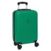 Safta Real Betis Balompie Maleta Trolley de Cabina 20” - Cierre con Candado - Interior Forrado - Bolsillo de Red - Ruedas 360º - Asa Extensible - Material ABS y PC - 40.1 L - 345x200x550mm - Color Verde