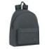 Safta Basic Mochila - Bolsillo Frontal - Hombreras Acolchadas - Espalda Ergonomica - Doble Tirador en Cremallera - Asa Superior - 18L - 330x150x420mm - Color Gris