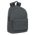 Safta Basic Mochila para Portatil hasta 14.1" - Bolsillo para Tablet - Tirador Doble - Hombreras Ergonomicas - Espalda Acolchada - Asa de Mano Forrada - 20L - 310x160x410mm - Color Gris