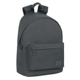 Safta Basic Mochila para Portatil hasta 14.1" - Bolsillo para Tablet - Tirador Doble - Hombreras Ergonomicas - Espalda Acolchada - Asa de Mano Forrada - 20L - 310x160x410mm - Color Gris