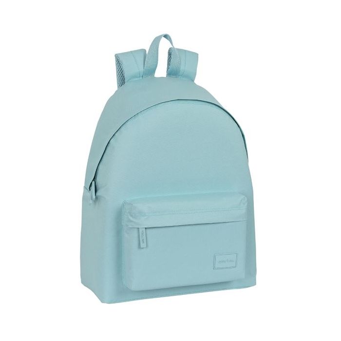 Safta Basic Mochila - Bolsillo Frontal - Hombreras Acolchadas - Doble Tirador en Cremallera - Asa Superior - 18L - 330x150x420mm - Color Turquesa