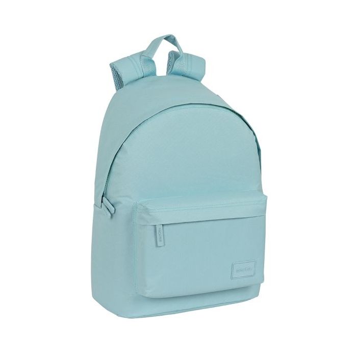 Safta Basic Mochila para Portatil hasta 14.1" - Bolsillo para Tablet - Organizador de Objetos - Doble Tirador - Hombreras Ergonomicas - Asa Superior - 20L - 310x160x410mm - Color Turquesa