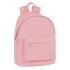 Safta Basic Mochila para Portatil hasta 14.1" - Bolsillo para Tablet - Bolsillo Frontal - Bolsillo Trasero - Tirador Doble - Hombreras Ergonomicas - 20L - 310x160x410mm - Color Rosa