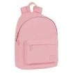 Safta Basic Mochila para Portatil hasta 14.1" - Bolsillo para Tablet - Bolsillo Frontal - Bolsillo Trasero - Tirador Doble - Hombreras Ergonomicas - 20L - 310x160x410mm - Color Rosa