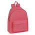 Safta Basic Mochila - Bolsillo Frontal - Hombreras Acolchadas - Doble Tirador en Cremallera - Asa Superior - 330x150x420mm - Color Rosa