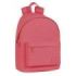 Safta Basic Mochila para Portatil hasta 14.1" - Bolsillo para Tablet - Bolsillo Frontal - Bolsillo Trasero - Tirador Doble - Hombreras Ergonomicas - 20L - 310x160x410mm - Color Rosa