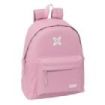 Safta Munich Basicos Mochila - Bolsillo Frontal - Hombreras Acolchadas - Espalda Acolchada - Doble Tirador - Asa Superior - 20.8L - 330x150x420mm - Color Rosa