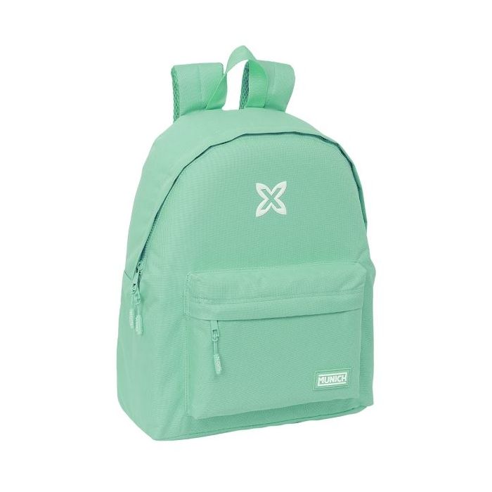 Safta Munich Basicos Mochila - Bolsillo Frontal - Hombreras Acolchadas - Espalda Ergonomica - Doble Tirador - Asa Superior - 20.8L - 330x150x420mm - Color Turquesa