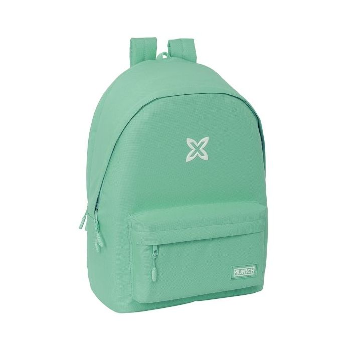 Safta Munich Basicos Mochila para Portatil hasta 15.6" - Conector USB - Base Acolchada - Bolsillo Frontal - Hombreras Ergonomicas - Asa Superior - 24.55L - 310x180x440mm - Color Turquesa