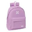 Safta Munich Basicos Lila Mochila - Bolsillo Frontal - Hombreras Acolchadas - Espalda Ergonomica - Doble Tirador - Asa Superior - 20.8L - 330x150x420mm - Color Violeta