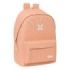 Safta Munich Basicos Peach Mochila para Portatil hasta 15.6" - Bolsillo Frontal - Conector USB - Base Acolchada - Hombreras Ergonomicas - Asa Superior - 24.55L - 310x180x440mm - Color Naranja