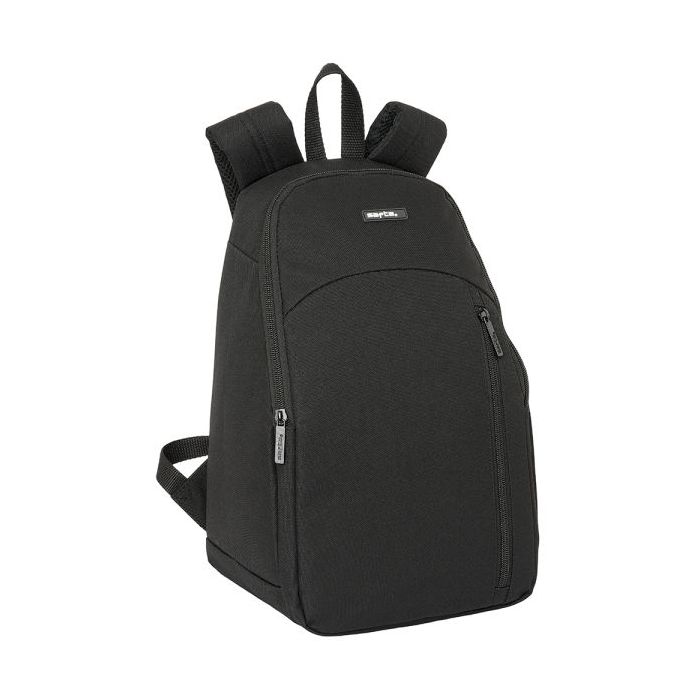 Safta Mochila - Isotermica - Cremallera Doble - Bolsillo Frontal - Hombreras Acolchadas - Material Repelente - Asa Superior - 14.5L - 230x180x360mm - Color Negro