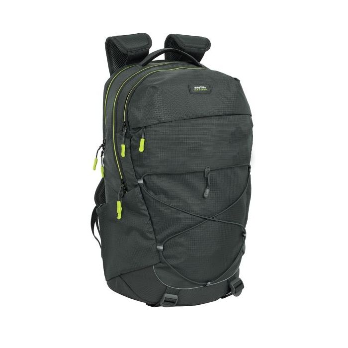 Safta Trekking Mochila - Cintas con Broche PVC - Compartimento para Portatil - Cintas para Esterilla - Espalda Acolchada - Material Repelente Agua - 300x160x520mm - Color Gris Oscuro