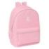 Safta Real Madrid Chica Mochila para Portatil hasta 15.6" - Antirrobo - Conector USB - Base Acolchada - Bolsillo Frontal - Hombreras Ergonomicas - Asa Superior - 310x180x440mm - Color Rosa