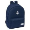 Safta Real Madrid Chica Marino Mochila para Portatil hasta 15.6" - Alojamiento Antirrobo - Conector USB - Base Acolchada - Ergonomica - Asa Superior - 310x180x440mm - Color Azul Marino