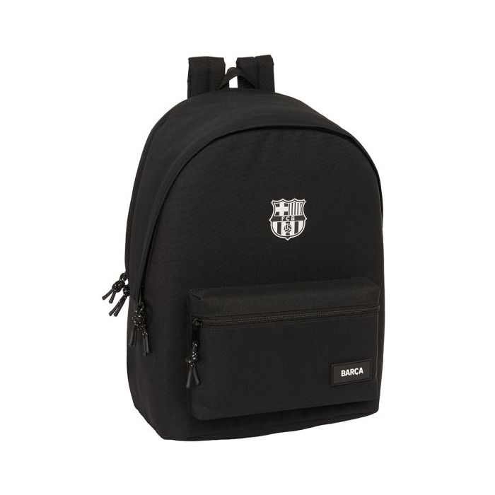 Safta F.C.Barcelona Chica Mochila para Portatil hasta 15.6" - Conector USB - Base Acolchada - Bolsillo Frontal - Hombreras Ergonomicas - Asa Superior - 24.55L - 310x180x440mm - Color Negro
