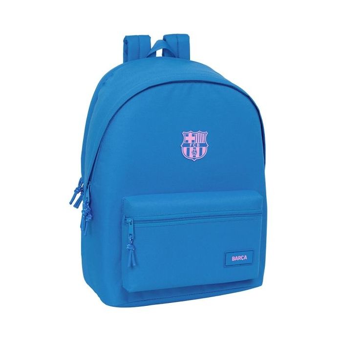 Safta F.C.Barcelona Chica Indigo Mochila para Portatil hasta 15.6" - Conector USB - Base Acolchada - Bolsillo Frontal - Hombreras Ergonomicas - Asa Superior - 24.55L - 310x180x440mm - Color Azul