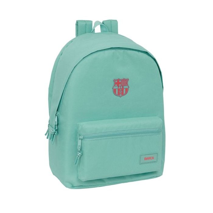 Safta F.C.Barcelona Chica Musgo Mochila para Portatil hasta 15.6" - Antirrobo - Conector USB - Base Acolchada - Bolsillo Frontal - Hombreras Ergonomicas - Asa Superior - 310x180x440mm - Color Menta