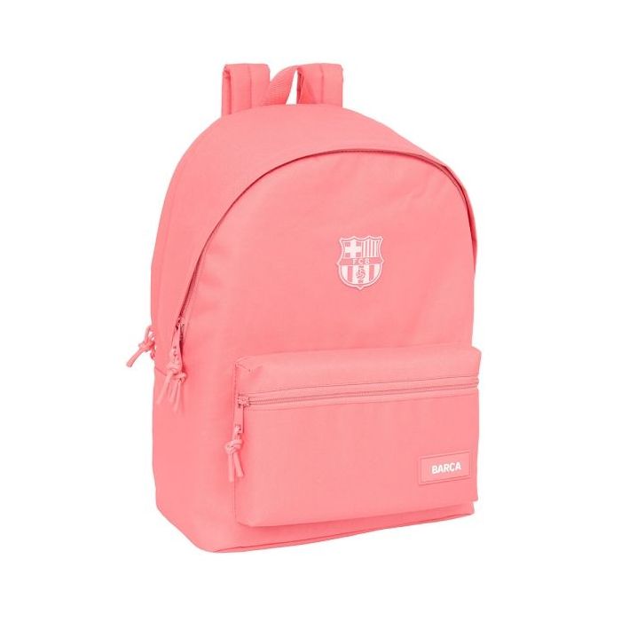 Safta F.C.Barcelona Chica Mochila para Portatil hasta 15.6" - Antirrobo - Conector USB - Base Acolchada - Bolsillo Frontal - Hombreras Ergonomicas - Asa Superior - 310x180x440mm - Color Coral