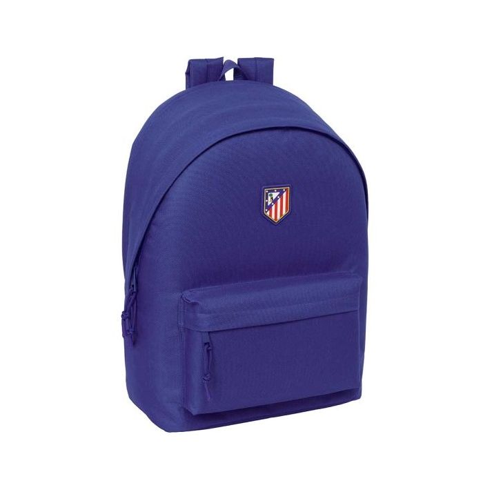 Safta Atletico de Madrid Teen Dark Blue Mochila para Portatil hasta 15.6" - Conector USB - 24.55L - Base Acolchada - Tirador Doble - Asa Superior - 310x180x440mm - Color Azul Marino