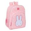 Safta Miffy Flores Mochila Adaptable a Carro - Bolsillos Laterales - Doble Tirador - Hombreras Ergonomicas - Asa Superior - 19L - 330x140x420mm - Color Rosa