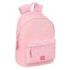 Safta Miffy Flores Mochila para Portatil hasta 14.1" - Bolsillo para Tablet - Tirador Doble - Hombreras Ergonomicas - Espalda Acolchada - Asa de Mano Forrada - 310x160x410mm - Color Rosa