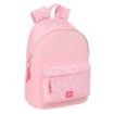 Safta Miffy Flores Mochila para Portatil hasta 14.1" - Bolsillo para Tablet - Tirador Doble - Hombreras Ergonomicas - Espalda Acolchada - Asa de Mano Forrada - 310x160x410mm - Color Rosa