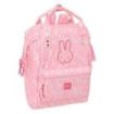 Safta Miffy Flores Mochila para Portatil hasta 13" - Asas Superiores - Bolsillo Frontal - Doble Tirador en Cremallera - Hombreras Ergonomicas - 270x190x400mm - Color Rosa