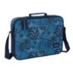 Safta New Edition Maletin con Cremallera - Bandolera Ajustable - Asa Forrada - Doble Tirador - Fondo Semirigido - 6L - 380x60x280mm - Color Azul