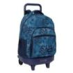 Safta New Edition Mochila con Carro - Extraible - Bolsillo Frontal - Portabotellas - Doble Cremallera - Hombreras Acolchadas - Asa Acolchada - Tarjeta ID - Base Reforzada - 330x220x450mm - Color Azul