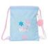 Safta Blackfit8 Smile Saco Plano - Bolsillo con Cremallera - Cierre con Cordones - 5L - Material Compacto - Uso Diario y Deportivo - 350x10x400mm - Color Azul Claro