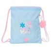 Safta Blackfit8 Smile Saco Plano - Bolsillo con Cremallera - Cierre con Cordones - 5L - Material Compacto - Uso Diario y Deportivo - 350x10x400mm - Color Azul Claro