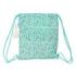 Safta Cuore Saco Plano - Bolsillo Interior con Cremallera - Cierre con Cordones - 5L - 350x10x400mm - Color Turquesa