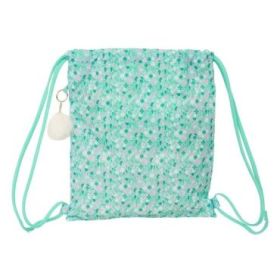 Safta Cuore Saco Plano - Bolsillo Interior con Cremallera - Cierre con Cordones - 5L - 350x10x400mm - Color Turquesa