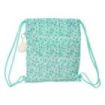 Safta Cuore Saco Plano - Bolsillo Interior con Cremallera - Cierre con Cordones - 5L - 350x10x400mm - Color Turquesa