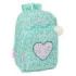 Safta Cuore Mochila Adaptable a Carro - Tirador Doble - Bolsillo Frontal - Hombreras Acolchadas - Asa Superior - 19.3L - 300x140x460mm - Color Turquesa