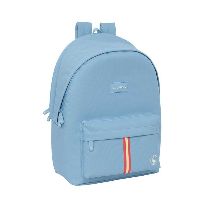 Safta el Ganso Basics Cerulean Mochila para Portatil hasta 15.6" - Conector USB - Base Acolchada - Tirador Doble - Hombreras Ergonomicas - Asa Superior - 310x180x440mm - Color Azul