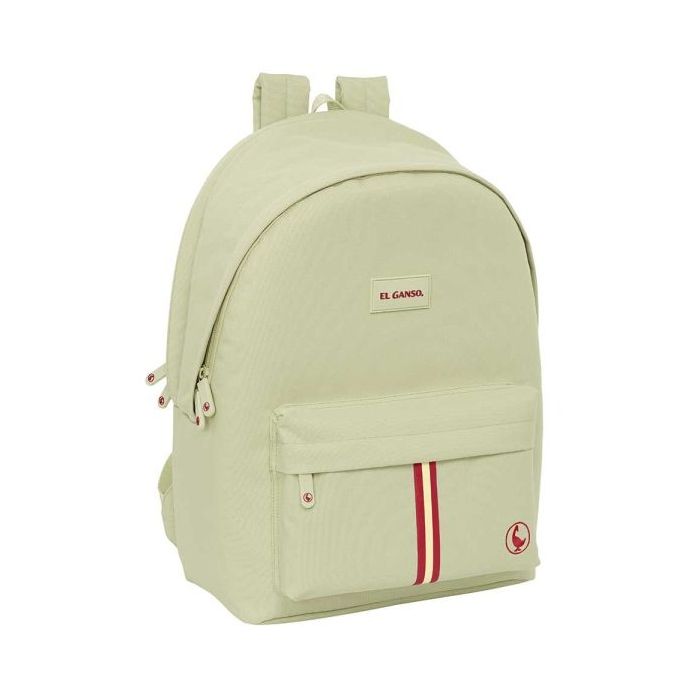 Safta el Ganso Basics Mochila para Portatil hasta 15.6" - Conector USB - Base Acolchada - Bolsillo Frontal - Tirador Doble - Ergonomica - Asa Superior - 24.55L - 310x180x440mm - Color Beige