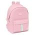 Safta el Ganso Basics Pink Mochila para Portatil hasta 15.6" - Conector USB - Base Acolchada - Bolsillo Frontal - Tirador Doble - Hombreras Ergonomicas - Asa Superior - 310x180x440mm - Color Rosa