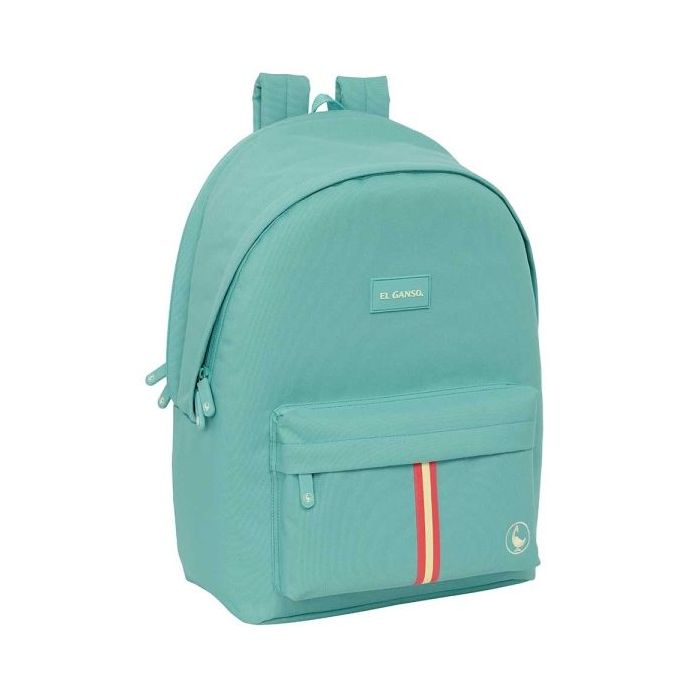 Safta el Ganso Basics Aquarelle Mochila para Portatil hasta 15.6" - Antirrobo - Conector USB - Base Acolchada - Bolsillo Frontal - Tirador Doble - Ergonomica - 24.55L - 310x180x440mm - Color Menta