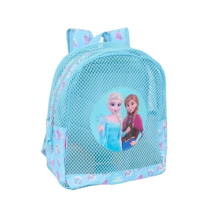 Safta Frozen Mochila - Rejilla Anti-Arena - Doble Tirador - Hombreras Acolchadas - Asa Superior - 13.15L - 320x120x380mm - Color Azul