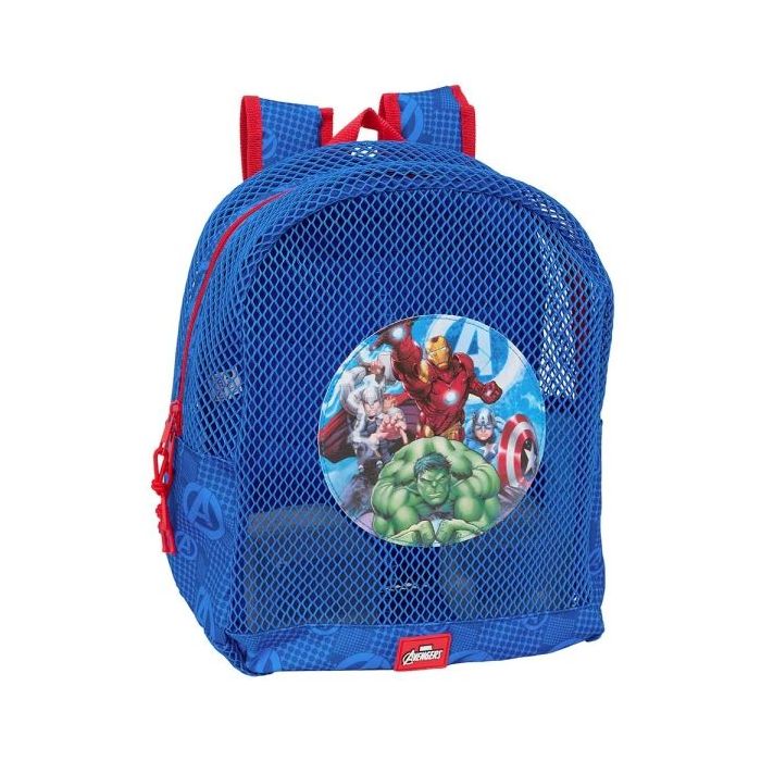 Safta Avengers Mochila - Rejilla Anti-Arena - Doble Tirador - Hombreras Ergonomicas - Asa Superior - 13.15L - 320x120x380mm - Color Azul Oscuro
