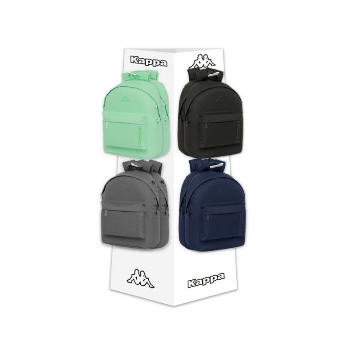 Safta Kappa Basics Expositor con 8 Ganchos para Mochilas - Carton Reciclado - 420x420x1600mm - Colores Surtidos