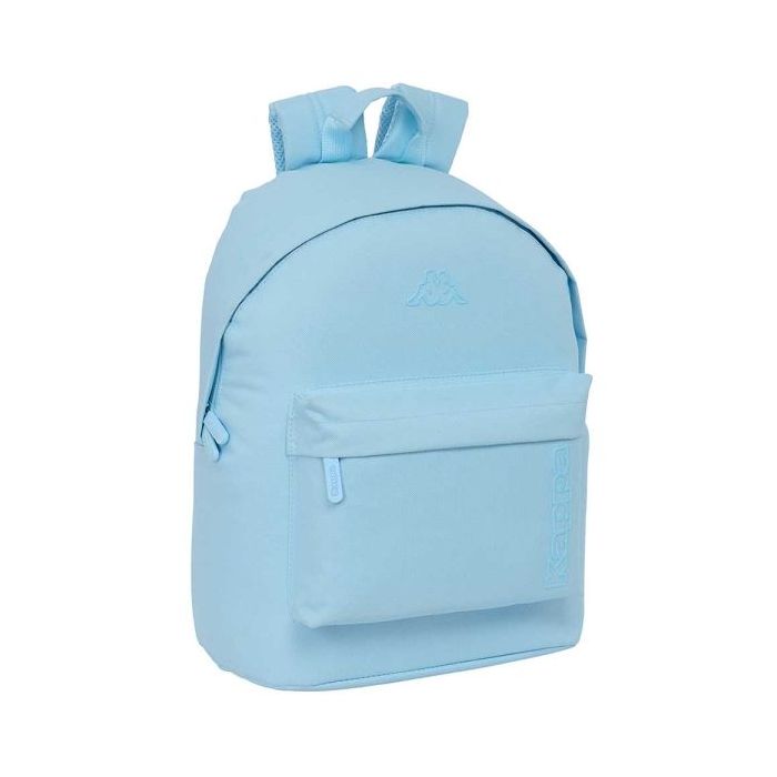 Safta Kappa Basics Celeste Mochila para Portatil hasta 14.1" - Bolsillo para Tablet - Tirador Doble - Hombreras Ergonomicas - Espalda Transpirable - 20L - 310x160x410mm - Color Azul Claro