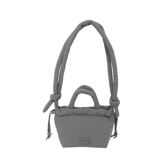 Safta Moos Capsula Grey Bolso Compacto - Cierre de Iman - Cremallera - Cierre con Cordones - Asas Acolchadas - 2.56L - 160x100x160mm - Color Gris