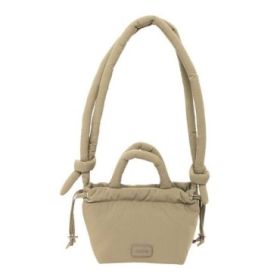 Safta Moos Capsula Bolso Compacto - Cierre de Iman - Cremallera - Cierre con Cordones - Asas Acolchadas - 2.56L - Estilo Moderno - 160x100x160mm - Color Beige