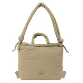 Safta Moos Capsula Mochila para Portatil hasta 14.1" - Cierre de Iman - Bolsillo Interior - Cierre con Cordones - Bolsillo Exterior - Asas Acolchadas - 18.80L - 400x170x310mm - Color Beige