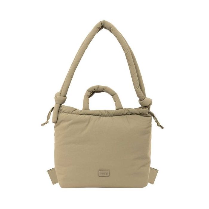 Safta Moos Capsula Mochila para Portatil hasta 14.1" - Cierre de Iman - Bolsillo Interior - Cierre con Cordones - Bolsillo Exterior - Asas Acolchadas - 18.80L - 400x170x310mm - Color Beige